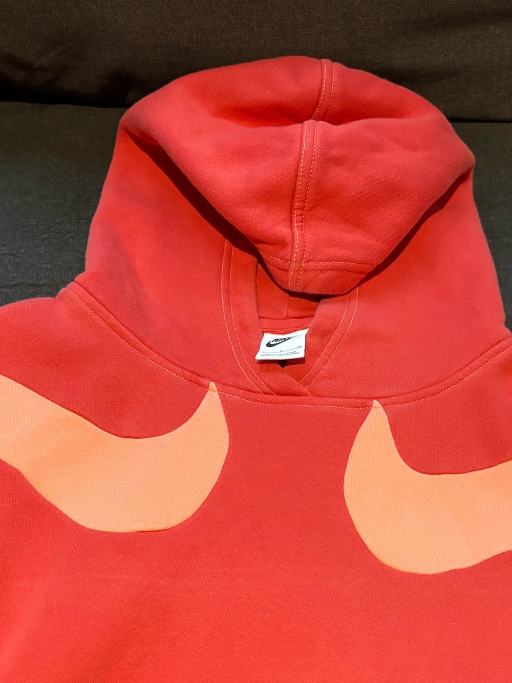 Nike Women’s Small Coral Hoodie with Peach Swoosh